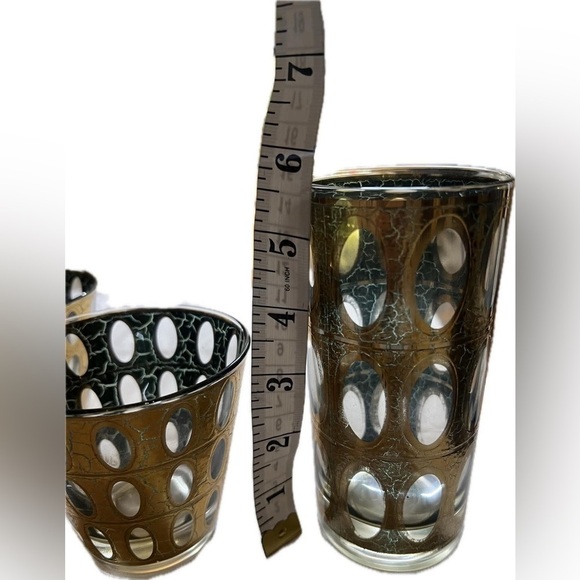 Culver 22k gold highball and low ball glasses set of 6 vintage - Picture 2 of 9